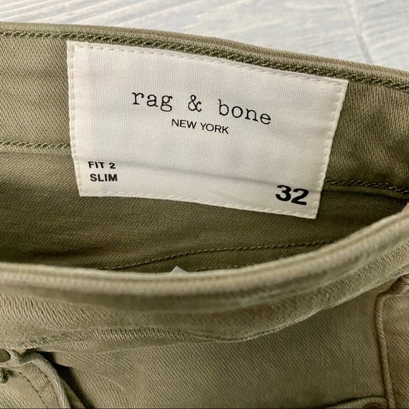 Rag & Bone New York Fit 2 Slim Jeans Dusty Olive - Picture 6 of 12